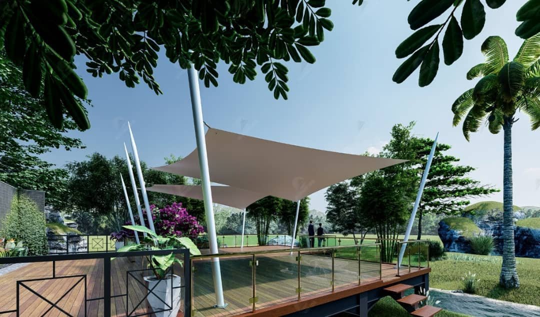 Visualisasi Konstruksi Tensile Structure